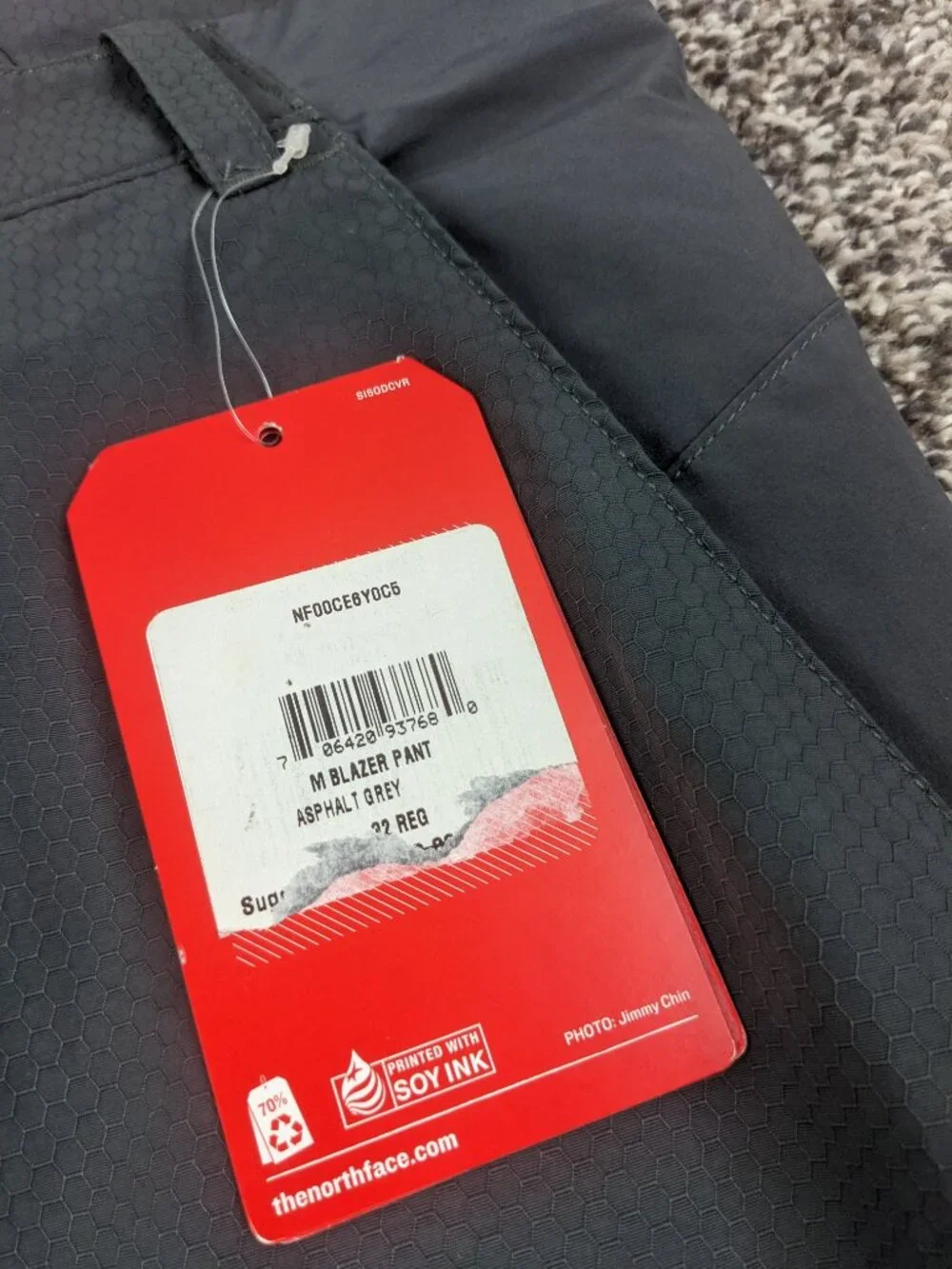 NWT North Face Blazer Pants 100% Nylon 32x32 Hiking Lightweight